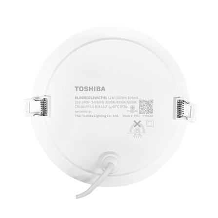 ดาวน์ไลท์ LED TOSHIBA RLDDRC012VACTH1 5 นิ้ว 12 วัตต์ DAYLIGHT/COOL WHITE/WARM WHITE สีขาว_1