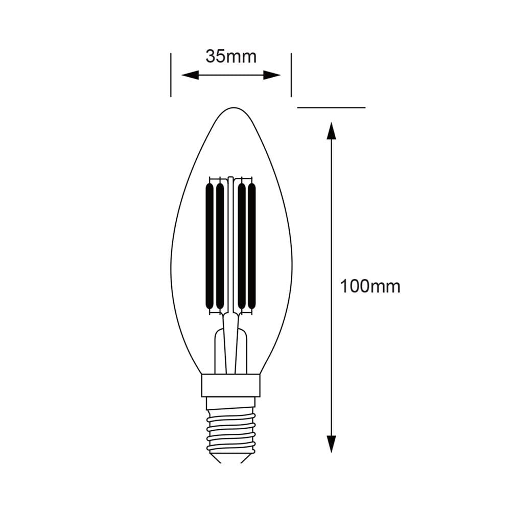 หลอดไฟ LED SHINING CANDLE RETRO 3 วัตต์  WARM WHITE E14