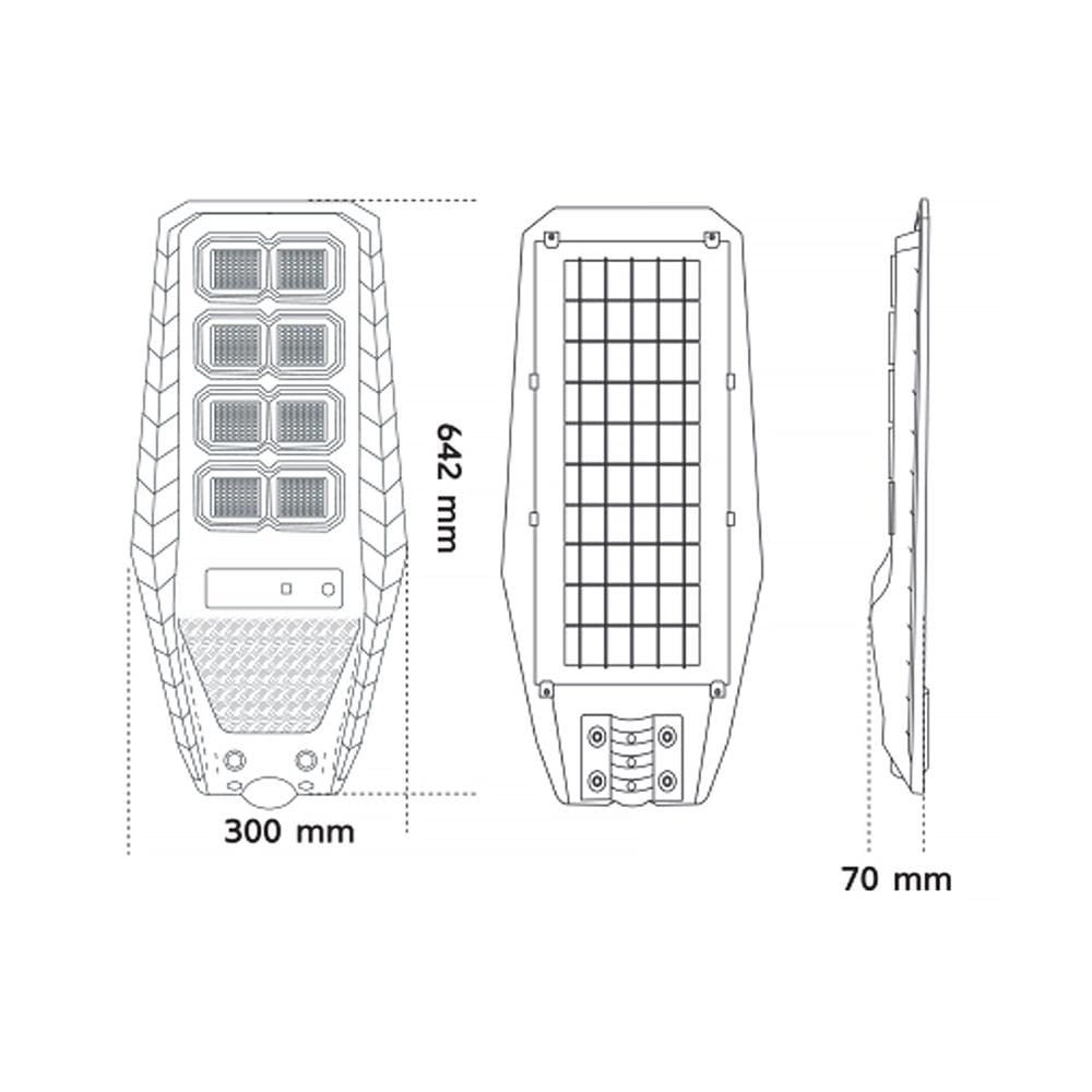 ไฟถนน SOLAR SHINING S-ST20065F-2SL 200 วัตต์ DAYLIGHT สีดำ