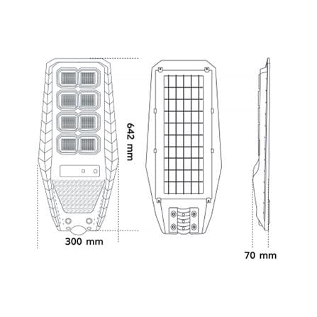 ไฟถนน SOLAR SHINING S-ST20065F-2SL 200 วัตต์ DAYLIGHT สีดำ_7