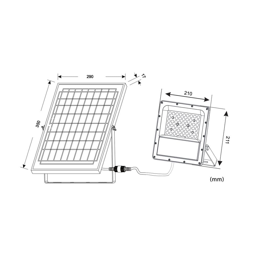 ไฟสปอตไลท์ SOLAR SHINING S-FD050009-1SL 50 วัตต์ DAYLIGHT/COOL WHITE/WARM WHITE สีเทา