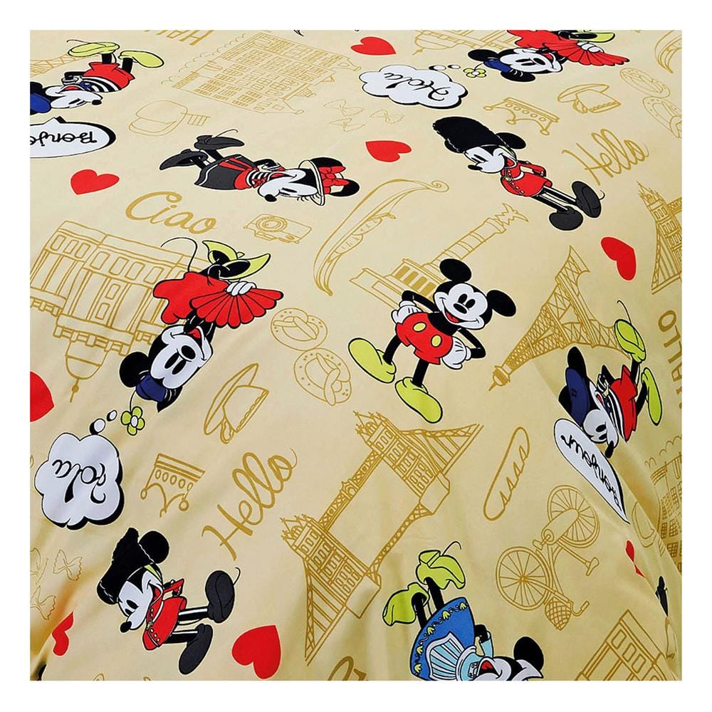 ชุดผ้าปูที่นอน 6 ฟุต 6 ชิ้น FOUNTAIN MICKEY MOUSE 70209-FTC112