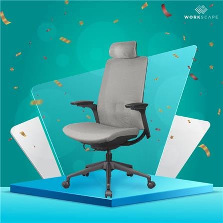 D.I.Y. เก้าอี้สุขภาพ WORKSCAPE MENSA WCH-00004 สีเทาเข้ม_8