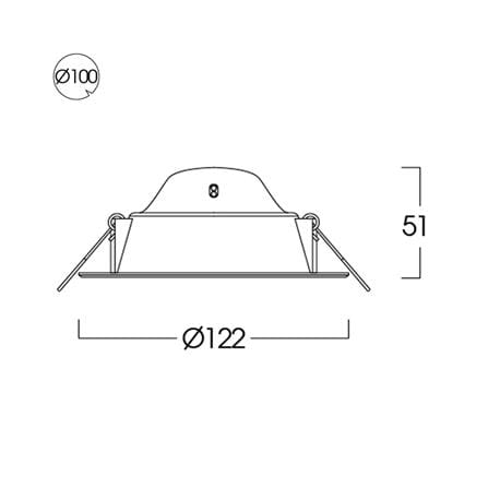 ดาวน์ไลท์ LED LUMAX 20-A0639 4.8 นิ้ว 10 วัตต์ WARM WHITE สีขาว_6