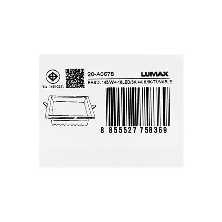 ดาวน์ไลท์ LED LUMAX 20-A0678 6.7 นิ้ว 18 วัตต์ DAYLIGHT/COOL WHITE/WARM WHITE สีขาว_7