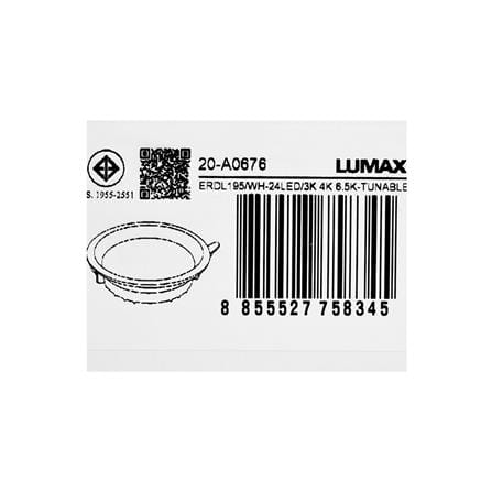 ดาวน์ไลท์ LED LUMAX 20-A0676 8.6 นิ้ว 24 วัตต์ DAYLIGHT/COOL WHITE/WARM WHITE สีขาว_7