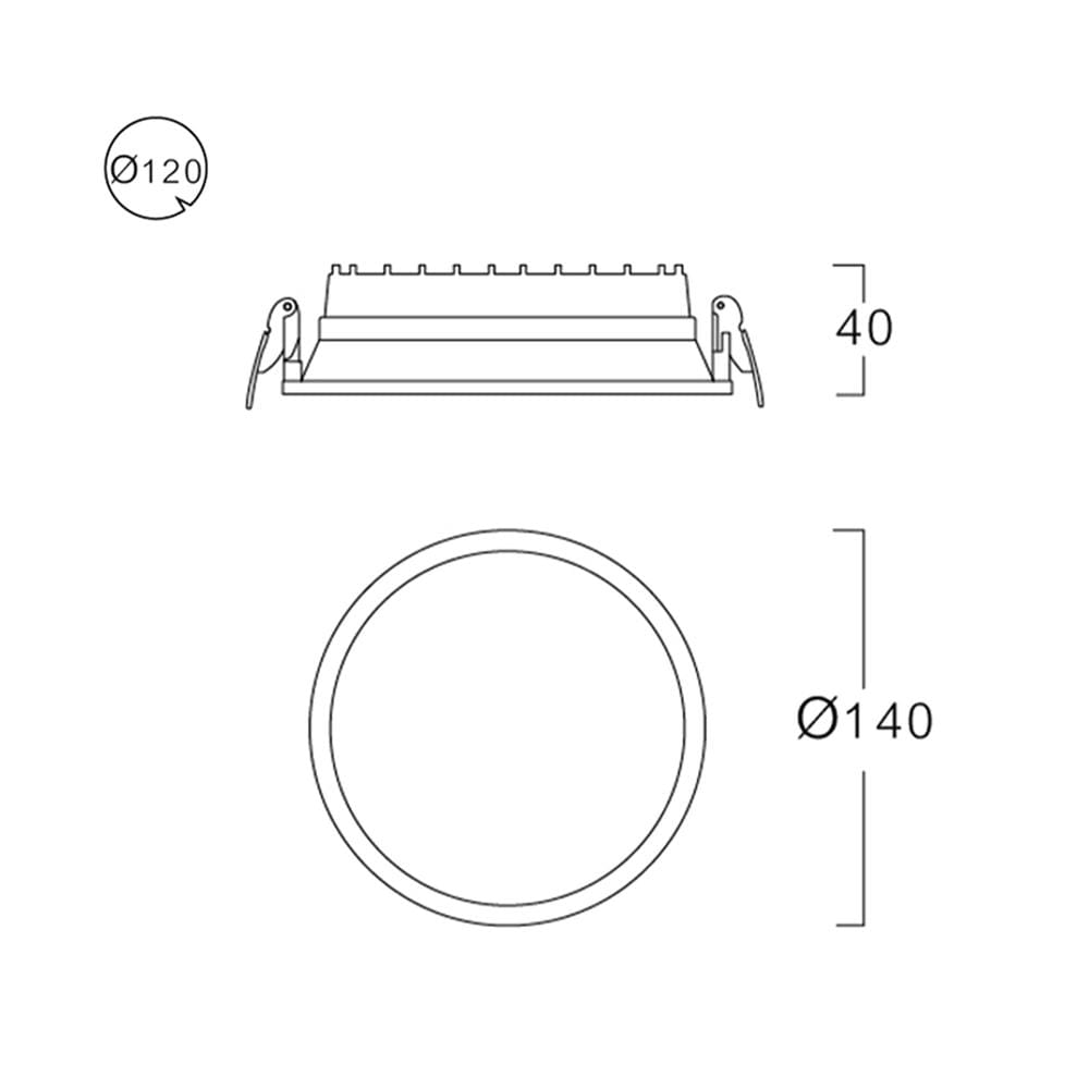 ดาวน์ไลท์ LED LUMAX 20-A0674 5.5 นิ้ว 12 วัตต์ DAYLIGHT/COOL WHITE/WARM WHITE สีขาว