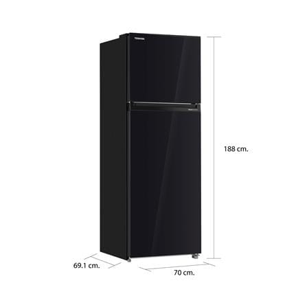 ตู้เย็น 2 ประตู TOSHIBA GR-RT624WE-PGT(22) 16.3 คิว กระจกดำ อินเวอร์เตอร์_3