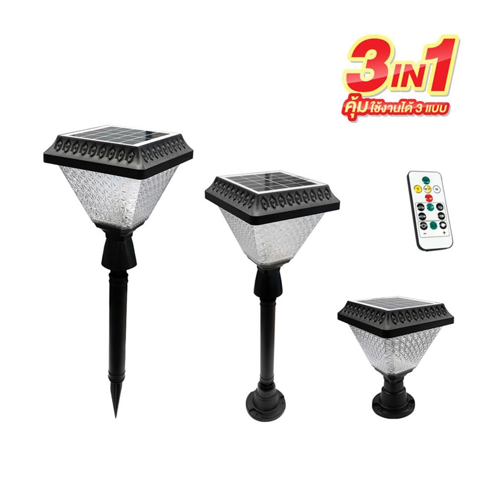 ไฟจัดสวน SOLAR BEC BALI-S 3 วัตต์ RGB สีดำ