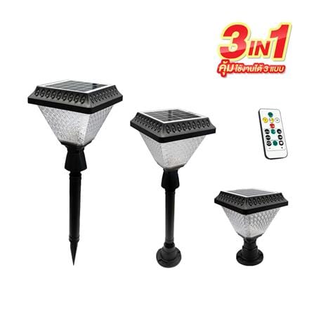 ไฟจัดสวน SOLAR BEC BALI-S 3 วัตต์ RGB สีดำ