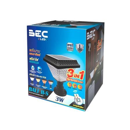 ไฟจัดสวน SOLAR BEC BALI-S 3 วัตต์ RGB สีดำ_2