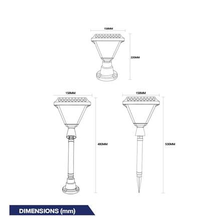 ไฟจัดสวน SOLAR BEC BALI-S 3 วัตต์ RGB สีดำ_5