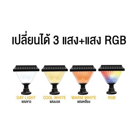 ไฟจัดสวน SOLAR BEC BALI-S 3 วัตต์ RGB สีดำ_4