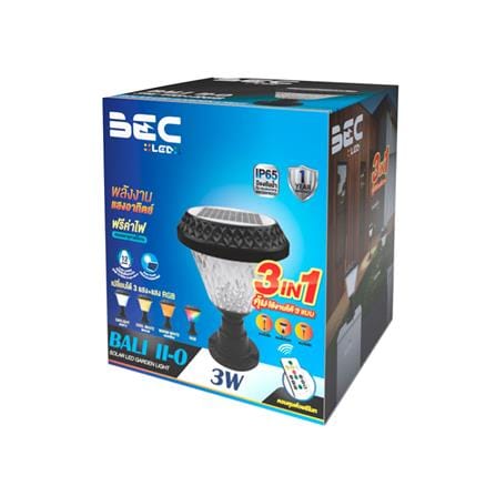 ไฟจัดสวน SOLAR BEC BALI-O 3 วัตต์ RGB สีดำ_2