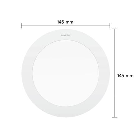 ดาวน์ไลท์ LED LAMPTAN PLAIN 5 นิ้ว 9 วัตต์ DAYLIGHT สีขาว_5