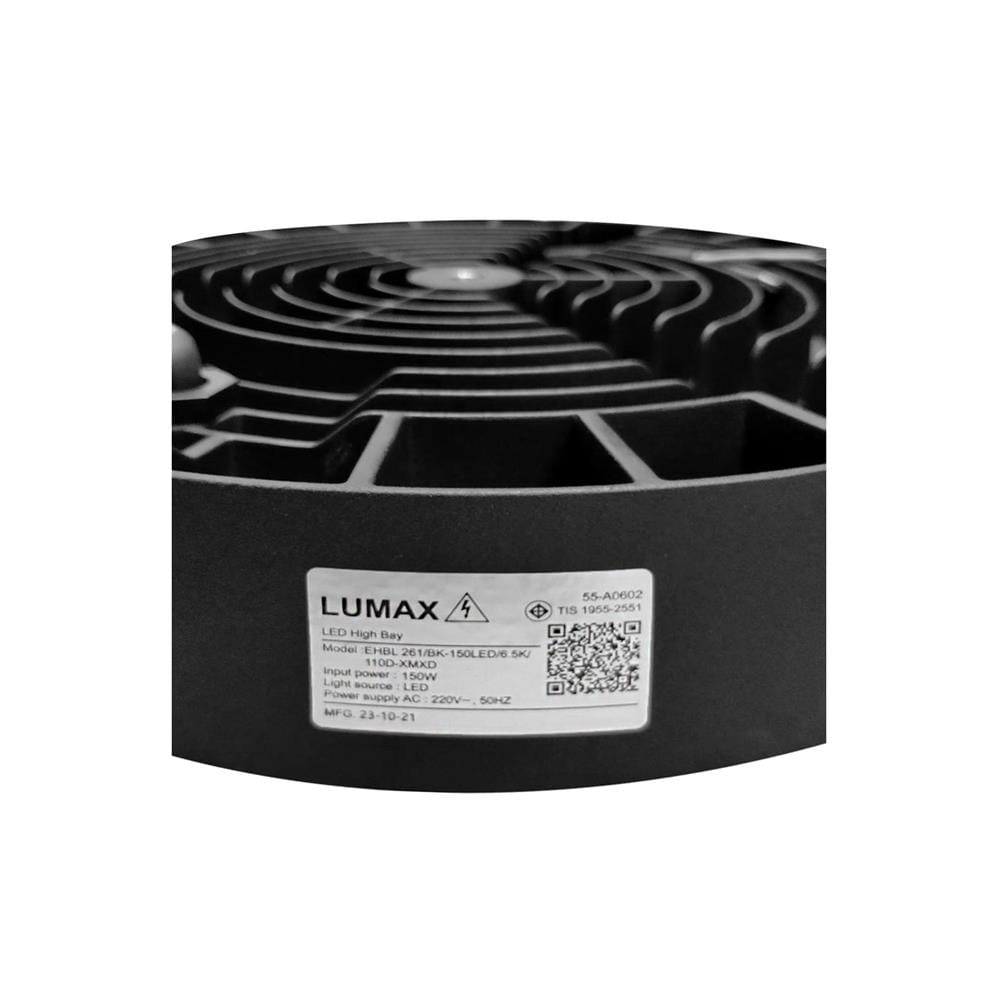 โคมไฮเบย์ LED LUMAX 55-A0602 150 วัตต์ DAYLIGHT สีดำ