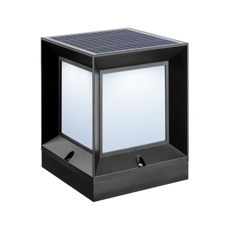 ไฟหัวเสา SOLAR LUMAX 54-L0029 12 วัตต์ DAYLIGHT/WARM WHITE สีดำ