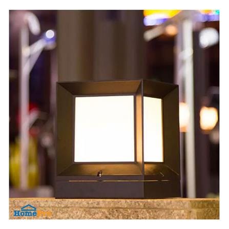 ไฟหัวเสา SOLAR LUMAX 54-L0029 12 วัตต์ DAYLIGHT/WARM WHITE สีดำ_5