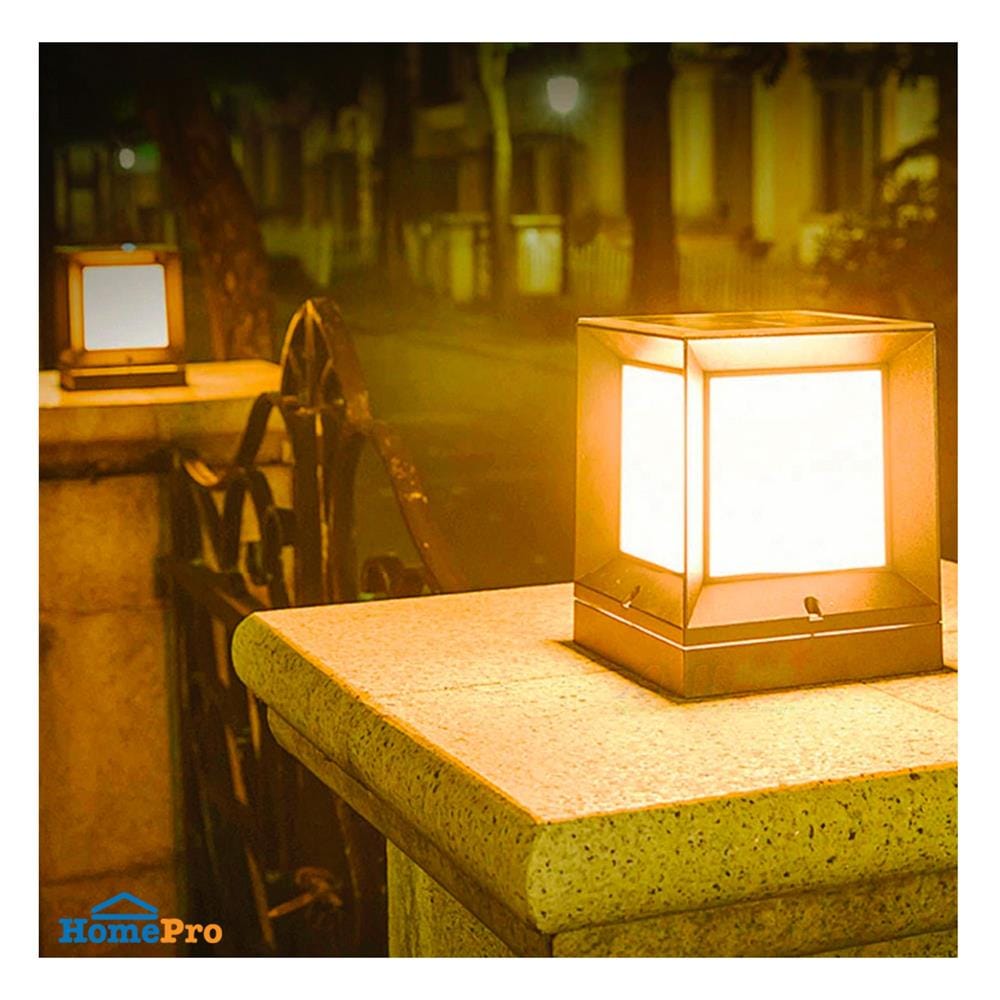 ไฟหัวเสา SOLAR LUMAX 54-L0030 24 วัตต์ DAYLIGHT/WARM WHITE สีดำ