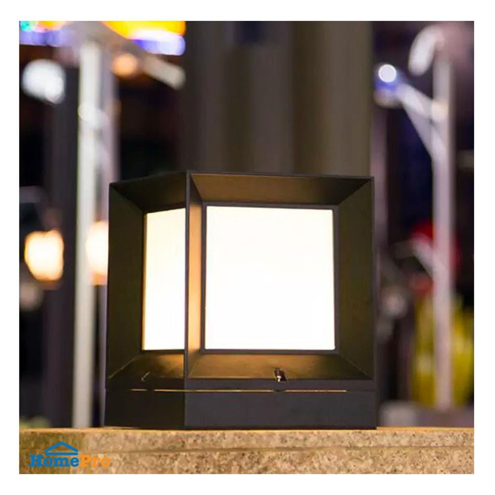 ไฟหัวเสา SOLAR LUMAX 54-L0030 24 วัตต์ DAYLIGHT/WARM WHITE สีดำ
