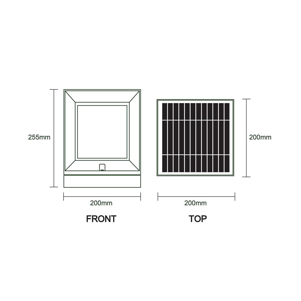 ไฟหัวเสา SOLAR LUMAX 54-L0030 24 วัตต์ DAYLIGHT/WARM WHITE สีดำ