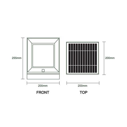 ไฟหัวเสา SOLAR LUMAX 54-L0030 24 วัตต์ DAYLIGHT/WARM WHITE สีดำ_6