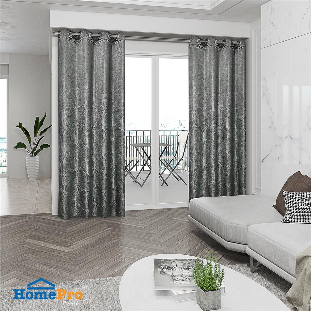 ผ้าม่าน EYELET HOME LIVING STYLE ALLIC UV 130X220 ซม. สีเทาเข้ม