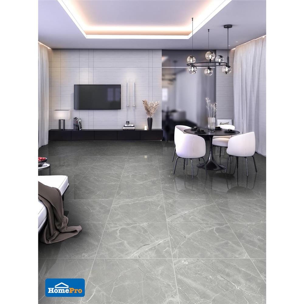 กระเบื้องพื้น 60x60 ซม. TARA มินซอ ไลท์เกรย์ 1.44M2