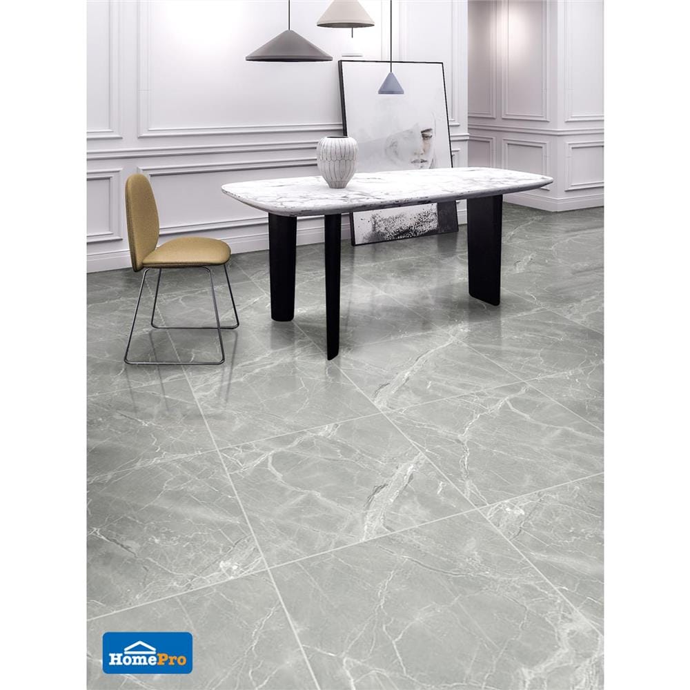 กระเบื้องพื้น 60x60 ซม. TARA มินซอ ไลท์เกรย์ 1.44M2