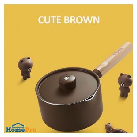หม้อด้ามพร้อมฝา 16 ซม. JOYOUNG BROWN IH_7