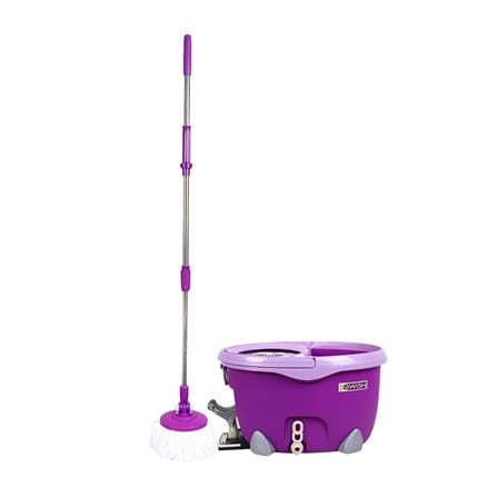 ชุดอุปกรณ์ถังปั่นพร้อมไม้ม็อบ BE WISH STAINLESS PRO2 สีม่วง