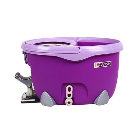 ชุดอุปกรณ์ถังปั่นพร้อมไม้ม็อบ BE WISH STAINLESS PRO2 สีม่วง_2