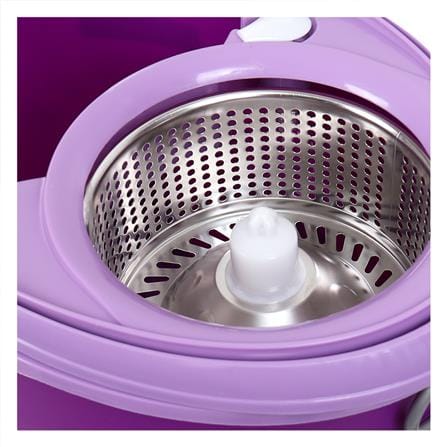 ชุดอุปกรณ์ถังปั่นพร้อมไม้ม็อบ BE WISH STAINLESS PRO2 สีม่วง_3