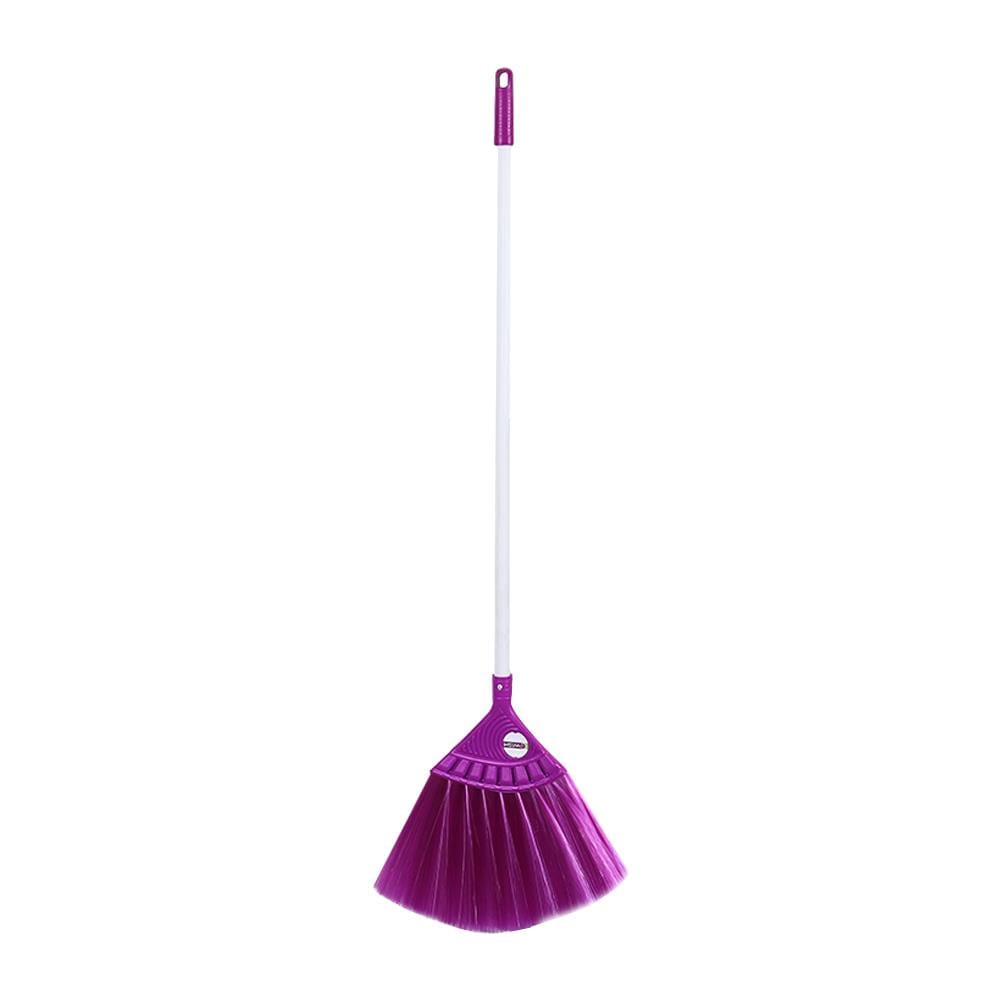 ชุดไม้กวาดไนลอนพร้อมที่โกยผง BE WISH 10 นิ้ว สีม่วง