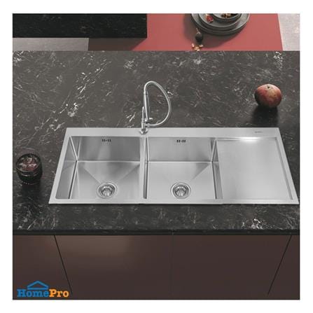 ซิงค์ฝัง 2 หลุม 1 ที่พัก AXIA TRITON 12050 สีเงิน_2