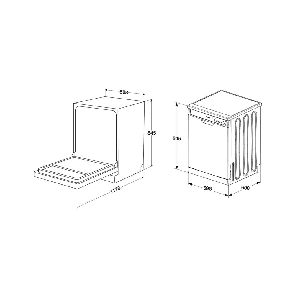 เครื่องล้างจานตั้งพื้น HAFELE 495.06.527