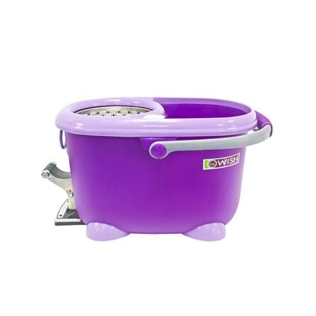 ชุดอุปกรณ์ถังปั่นพร้อมไม้ม็อบ BE WISH DOUBLE WASH BOBO MAX SERIES 2 สีม่วง_3