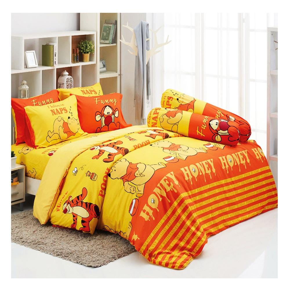 ชุดผ้าปูที่นอน 6 ฟุต 5 ชิ้น TULIP WINNIE THE POOH 60012-DLC090
