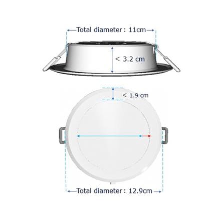 ดาวน์ไลท์ LED PANASONIC NNV70036WE1A 4 นิ้ว 9 วัตต์ WARM WHITE สีขาว_6