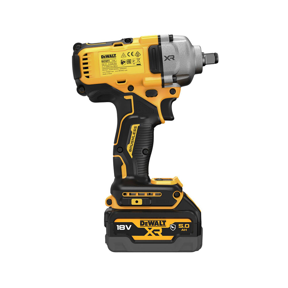 บล็อกกระแทกไร้สาย (พร้อมแบตเตอรี่) DEWALT DCF891P1T-B1 20 โวลต์