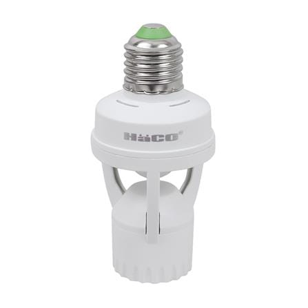 ขั้วหลอดเซ็นเซอร์ HACO LX-PR E27 สีขาว_0