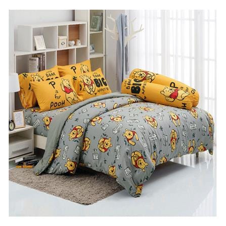 ชุดผ้าปูที่นอน 6 ฟุต 5 ชิ้น TULIP WINNIE THE POOH 60012-DLC089