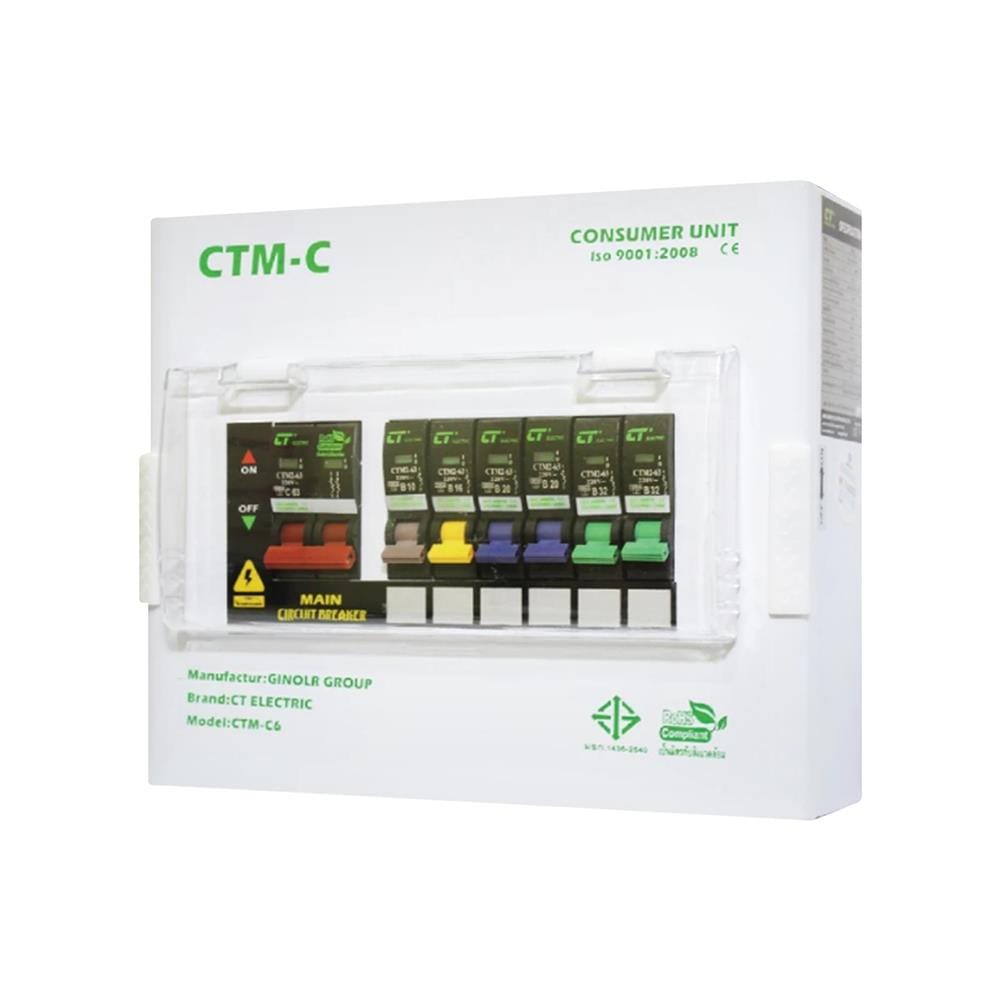 ชุดตู้คอนซูมเมอร์ยูนิต 50 แอมป์ 6 ช่อง CT ELECTRIC CTM-C6