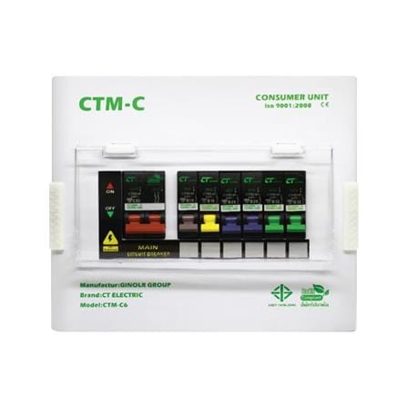 ชุดตู้คอนซูมเมอร์ยูนิต 50 แอมป์ 6 ช่อง CT ELECTRIC CTM-C6_0