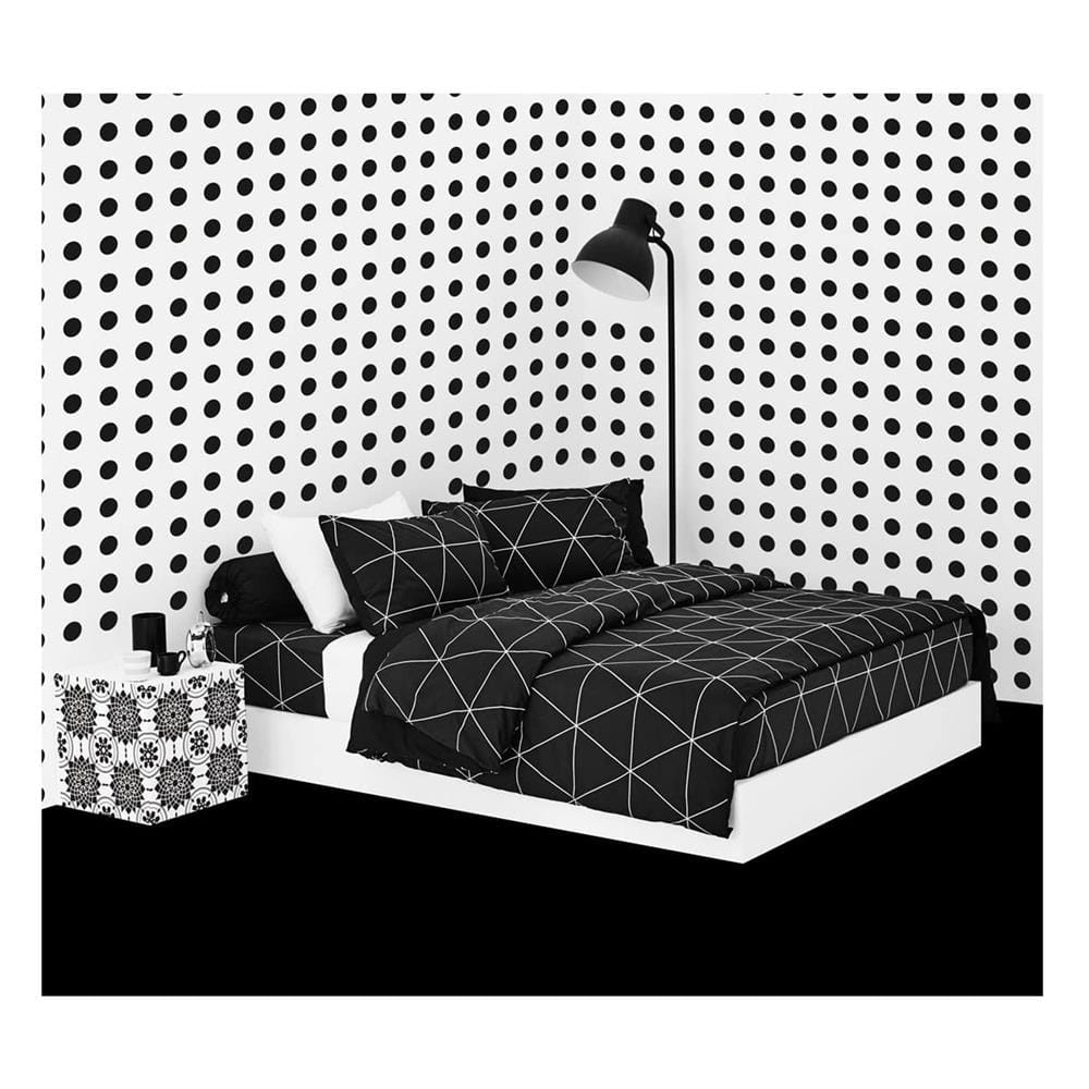 ชุดผ้าปูที่นอน 3.5 ฟุต 3 ชิ้น LOTUS BLACK&WHITE LI-BW 01B