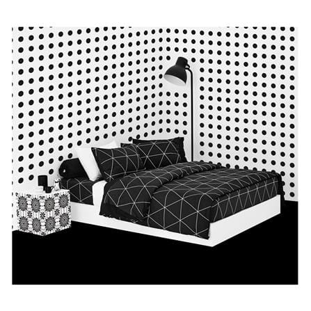 ชุดผ้าปูที่นอน 3.5 ฟุต 3 ชิ้น LOTUS BLACK&WHITE LI-BW 01B_0