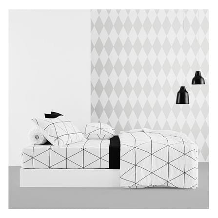 ชุดผ้าปูที่นอน 6 ฟุต 5 ชิ้น LOTUS BLACK&WHITE LI-BW 01W_0