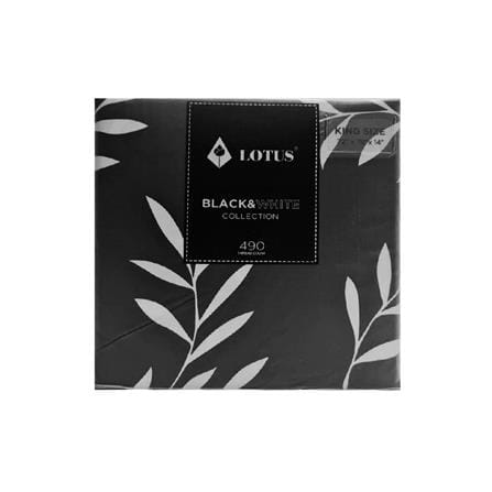 ชุดผ้าปูที่นอน 6 ฟุต 5 ชิ้น LOTUS BLACK&WHITE LI-BW 02B_5
