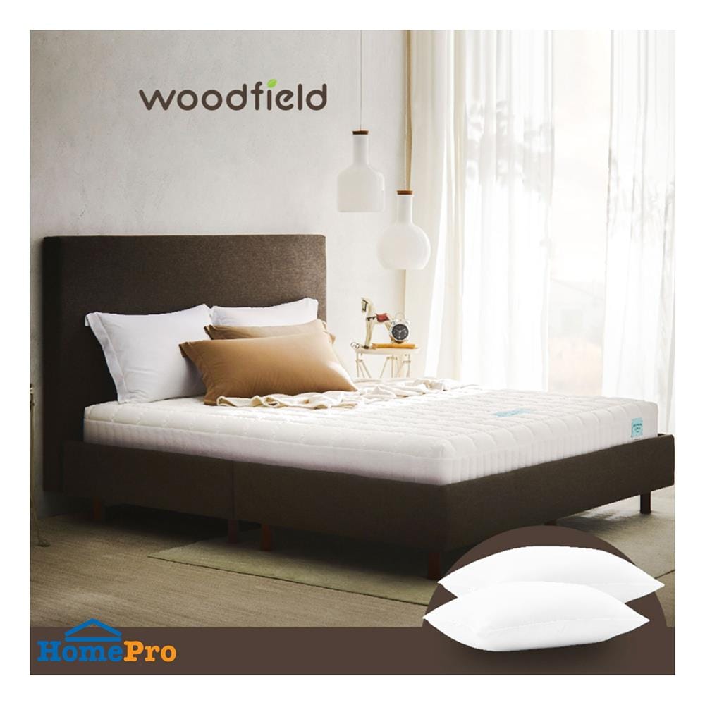 ที่นอนไฮบริด 5 ฟุต สุญญากาศ WOODFIELD รุ่น W-NATURE II พร้อมหมอนหนุน 2 ชิ้น