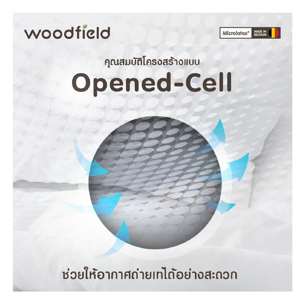 ที่นอนไฮบริด 6 ฟุต สุญญากาศ WOODFIELD รุ่น W-NATURE III พร้อมหมอนหนุน 2 ชิ้น